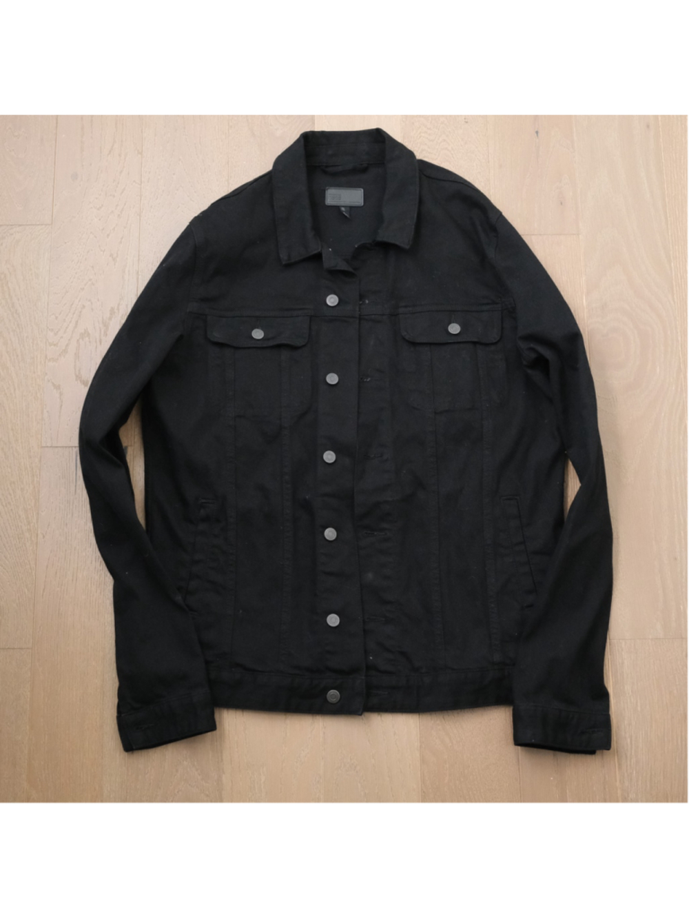 ASOS Black Denim Trucker Jacket Men’s 2XL Long